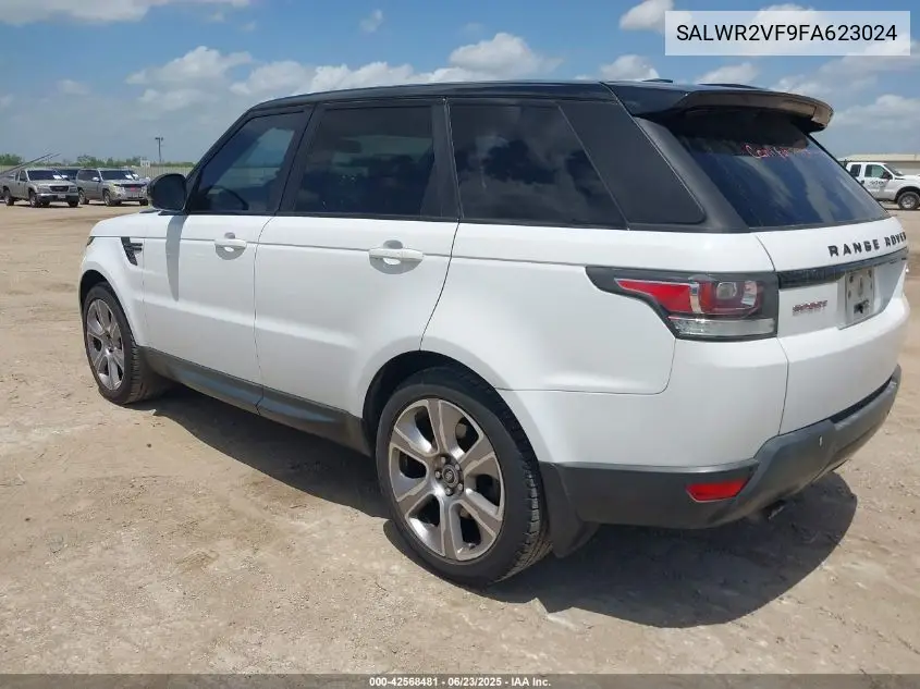 2015 Land Rover Range Rover Sport 3.0L V6 Supercharged Hse VIN: SALWR2VF9FA623024 Lot: 42568481