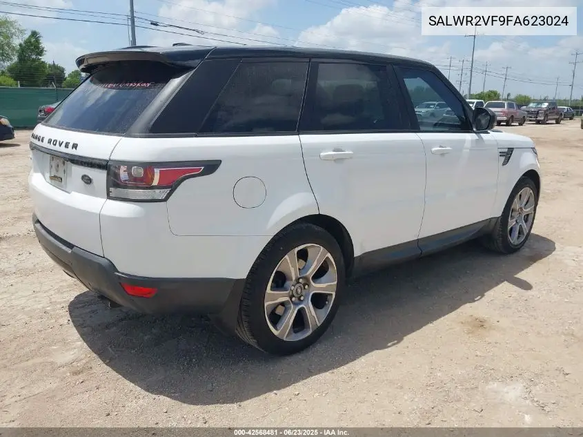 2015 Land Rover Range Rover Sport 3.0L V6 Supercharged Hse VIN: SALWR2VF9FA623024 Lot: 42568481