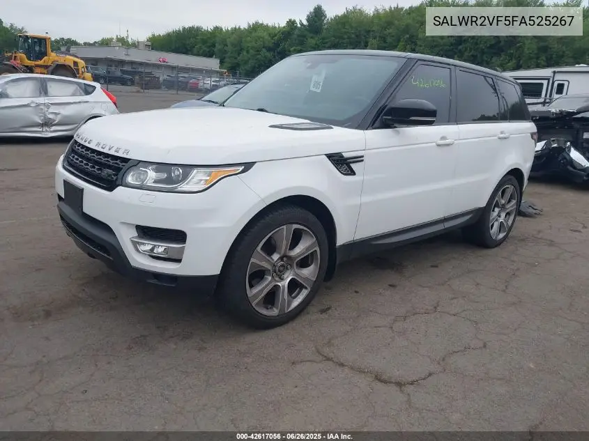 2015 Land Rover Range Rover Sport 3.0L V6 Supercharged Hse VIN: SALWR2VF5FA525267 Lot: 42617056