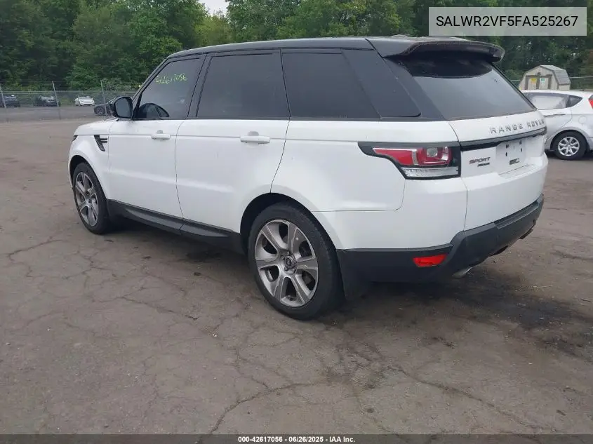 2015 Land Rover Range Rover Sport 3.0L V6 Supercharged Hse VIN: SALWR2VF5FA525267 Lot: 42617056