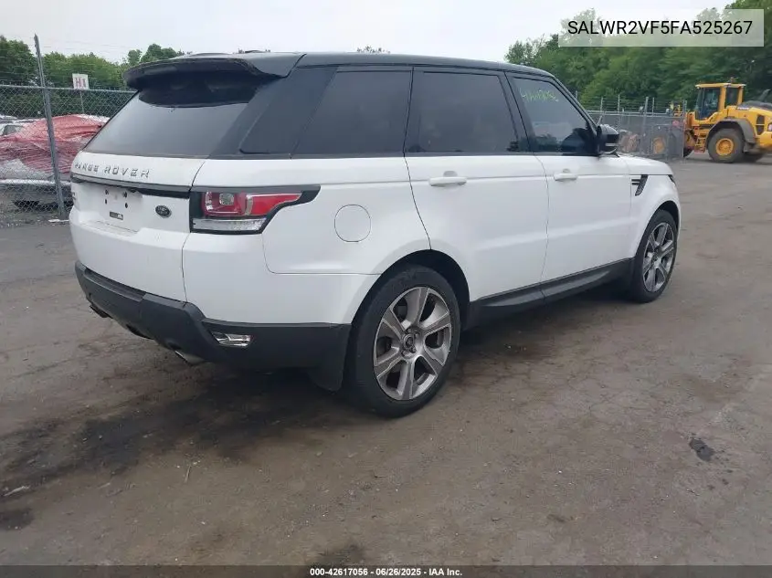 2015 Land Rover Range Rover Sport 3.0L V6 Supercharged Hse VIN: SALWR2VF5FA525267 Lot: 42617056