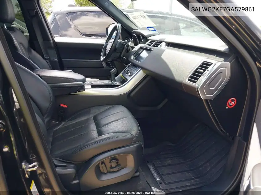 2016 Land Rover Range Rover Sport 3.0L V6 Turbocharged Diesel Se Td6 VIN: SALWG2KF7GA579861 Lot: 42577180