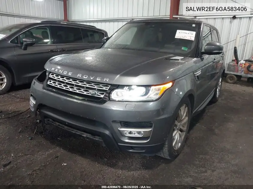 2016 Land Rover Range Rover Sport 5.0L V8 Supercharged/5.0L V8 Supercharged Dynamic VIN: SALWR2EF6GA583406 Lot: 42596470