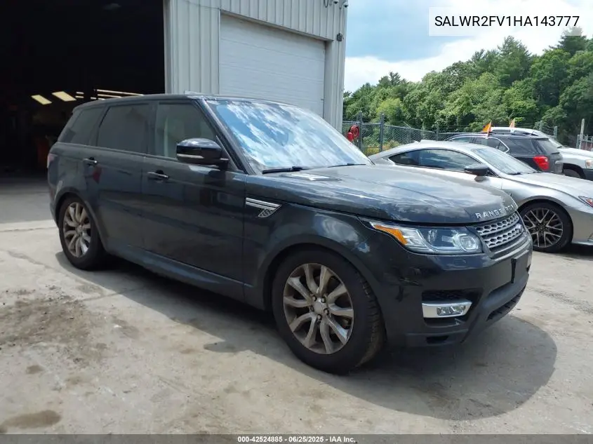 2017 Land Rover Range Rover Sport 3.0L V6 Supercharged Hse VIN: SALWR2FV1HA143777 Lot: 42524885