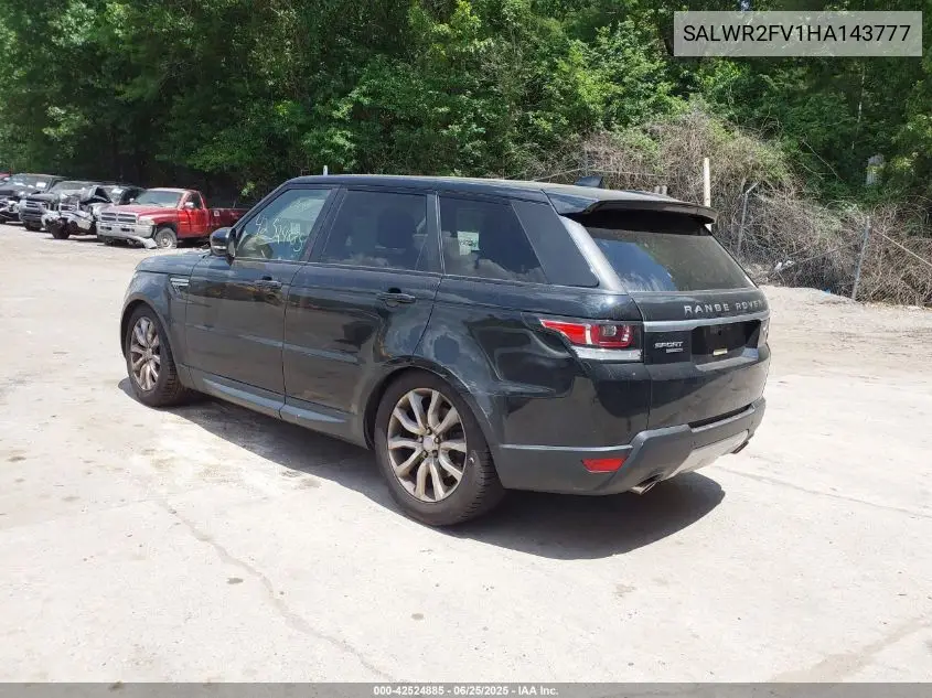2017 Land Rover Range Rover Sport 3.0L V6 Supercharged Hse VIN: SALWR2FV1HA143777 Lot: 42524885