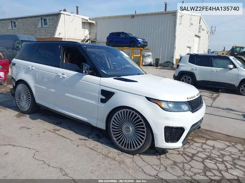 2017 Land Rover Range Rover Sport 5.0L V8 Supercharged Svr VIN: SALWZ2FE4HA135740 Lot: 42539864