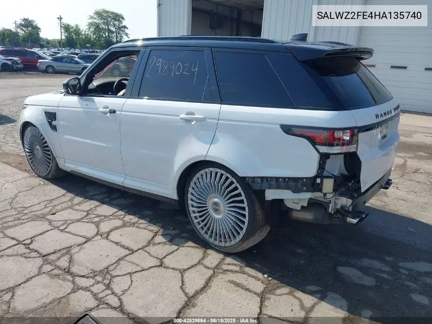 2017 Land Rover Range Rover Sport 5.0L V8 Supercharged Svr VIN: SALWZ2FE4HA135740 Lot: 42539864