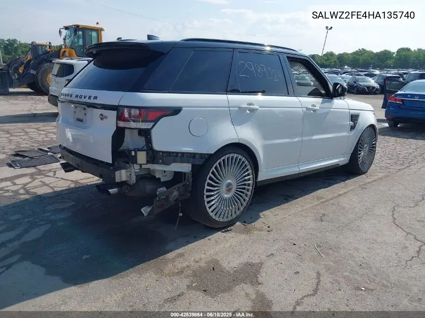 2017 Land Rover Range Rover Sport 5.0L V8 Supercharged Svr VIN: SALWZ2FE4HA135740 Lot: 42539864