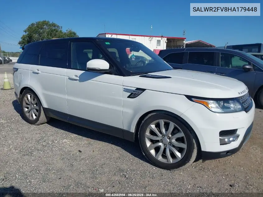 2017 Land Rover Range Rover Sport 3.0L V6 Supercharged Hse VIN: SALWR2FV8HA179448 Lot: 42582956