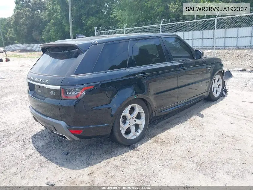 2018 Land Rover Range Rover Sport Hse VIN: SALWR2RV9JA192307 Lot: 42400179