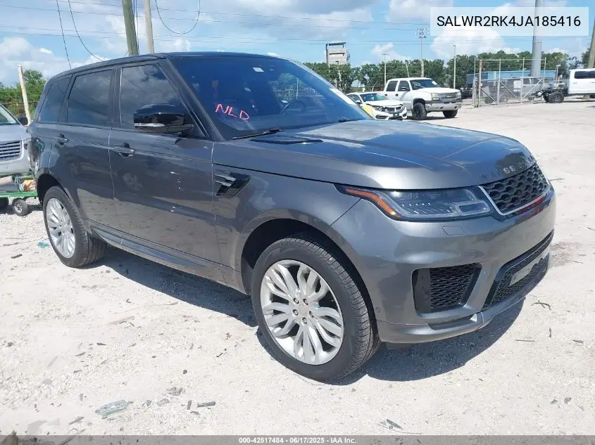 2018 Land Rover Range Rover Sport Hse Td6 VIN: SALWR2RK4JA185416 Lot: 42517484