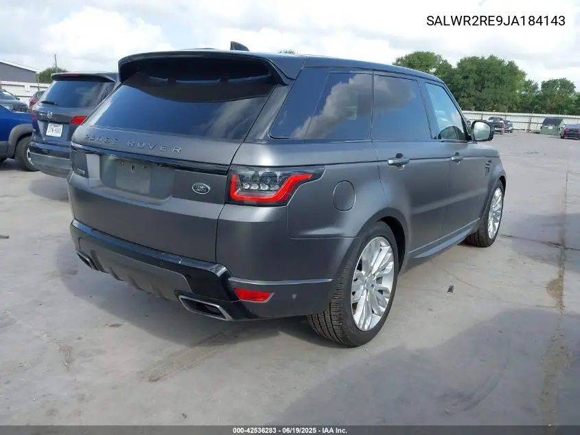 2018 Land Rover Range Rover Sport Supercharged/Supercharged Dynamic VIN: SALWR2RE9JA184143 Lot: 42536283