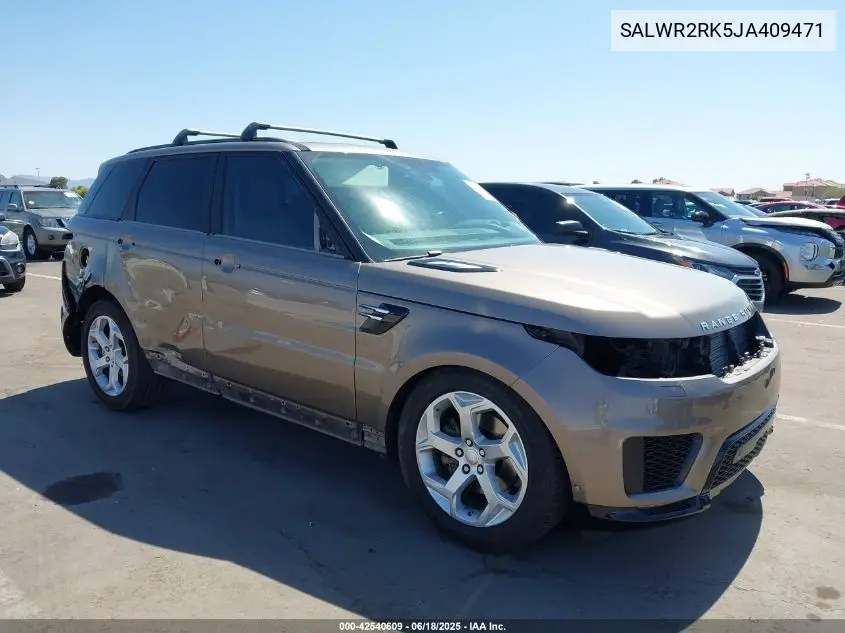 2018 Land Rover Range Rover Sport Hse Td6 VIN: SALWR2RK5JA409471 Lot: 42540609