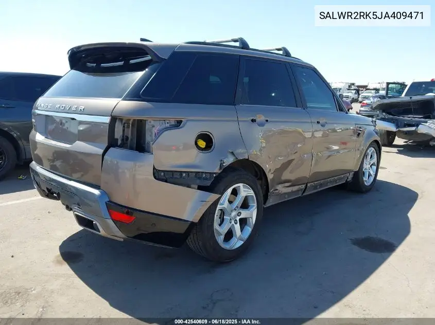 2018 Land Rover Range Rover Sport Hse Td6 VIN: SALWR2RK5JA409471 Lot: 42540609