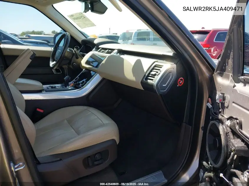 2018 Land Rover Range Rover Sport Hse Td6 VIN: SALWR2RK5JA409471 Lot: 42540609