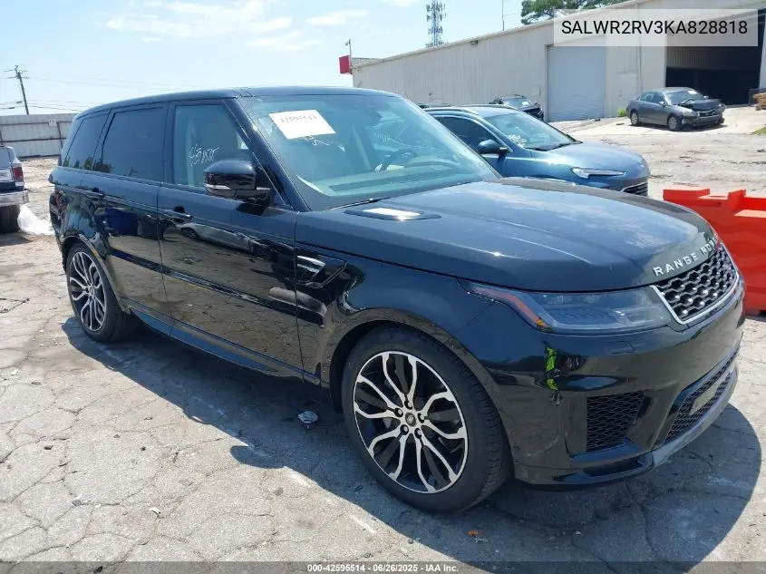 2019 Land Rover Range Rover Sport Hse VIN: SALWR2RV3KA828818 Lot: 42595514