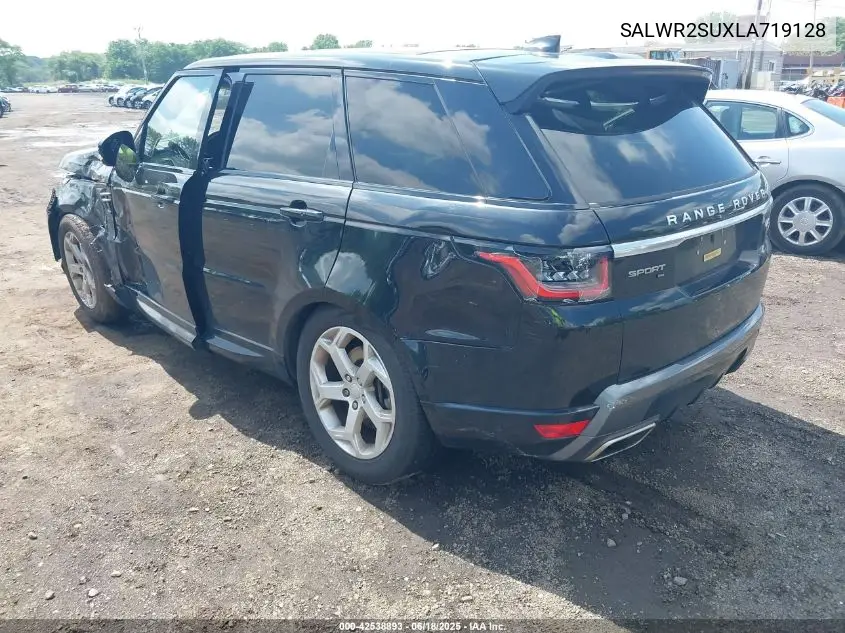 2020 Land Rover Range Rover Sport Hse Mhev VIN: SALWR2SUXLA719128 Lot: 42538893