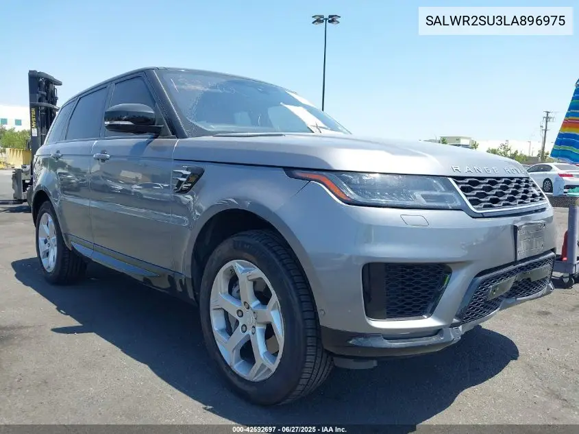 2020 Land Rover Range Rover Sport Hse Mhev VIN: SALWR2SU3LA896975 Lot: 42592697
