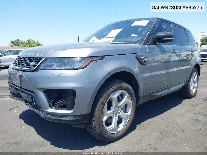 2020 Land Rover Range Rover Sport Hse Mhev VIN: SALWR2SU3LA896975 Lot: 42592697
