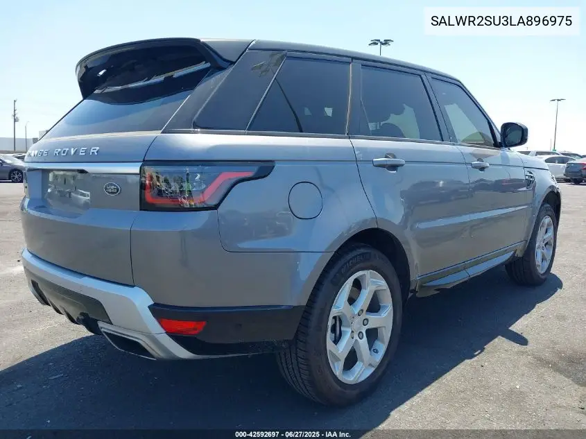2020 Land Rover Range Rover Sport Hse Mhev VIN: SALWR2SU3LA896975 Lot: 42592697