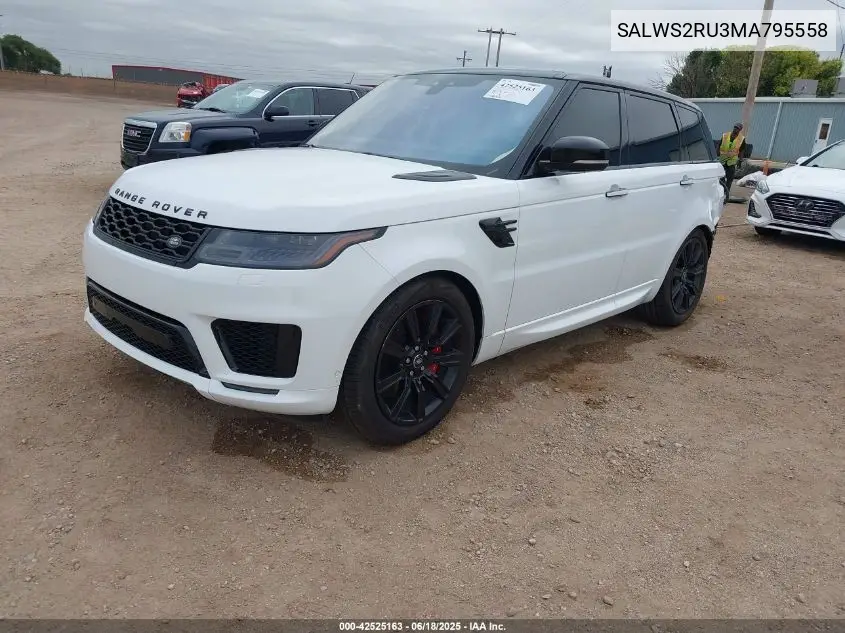 2021 Land Rover Range Rover Sport Hst Mhev VIN: SALWS2RU3MA795558 Lot: 42525163