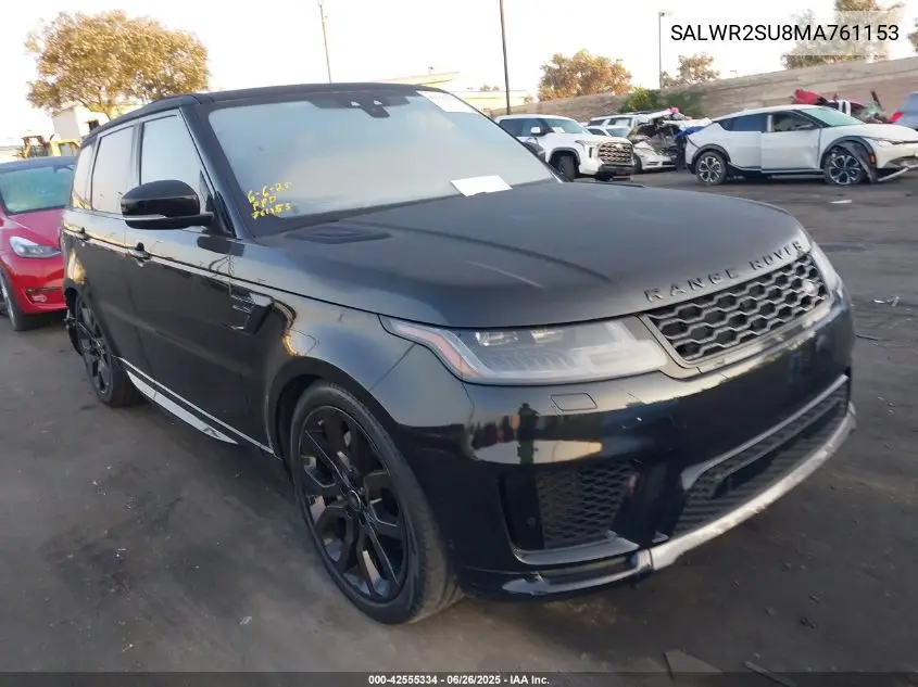 2021 Land Rover Range Rover Sport Hse Silver Edition Mhev VIN: SALWR2SU8MA761153 Lot: 42555334