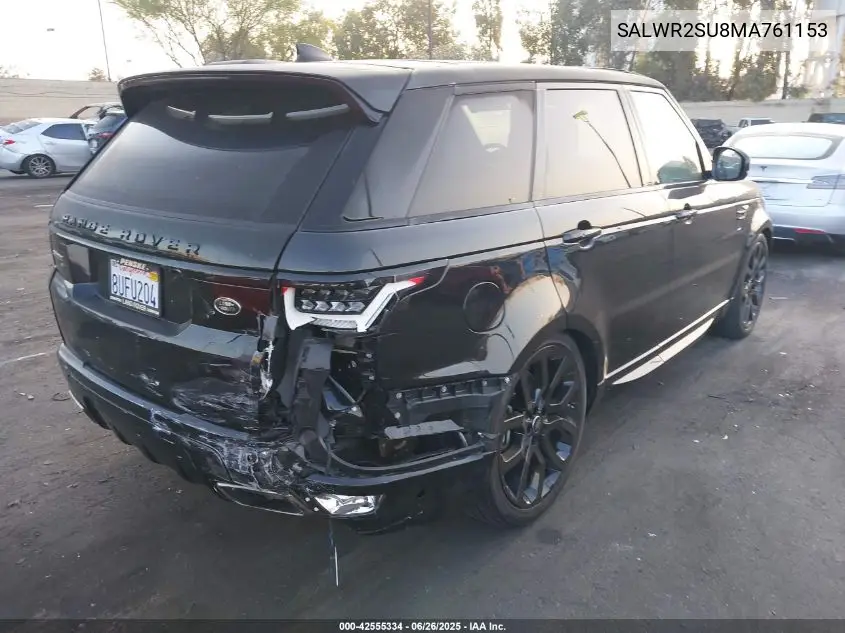 2021 Land Rover Range Rover Sport Hse Silver Edition Mhev VIN: SALWR2SU8MA761153 Lot: 42555334