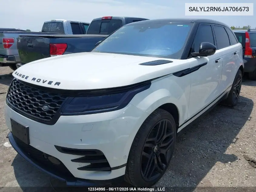 2018 Land Rover Range Rover Velar R-Dynamic Se VIN: SALYL2RN6JA706673 Lot: 12334995