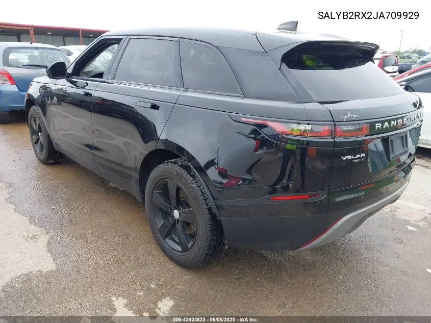 2018 Land Rover Range Rover Velar P250 S VIN: SALYB2RX2JA709929 Lot: 42424823