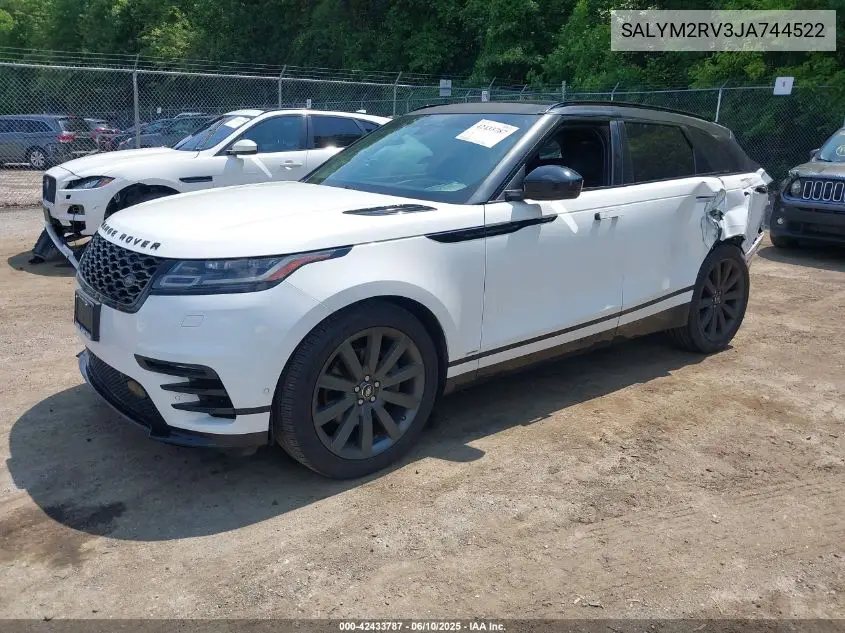 2018 Land Rover Range Rover Velar P380 First Edition/P380 Hse R-Dynamic VIN: SALYM2RV3JA744522 Lot: 42433787
