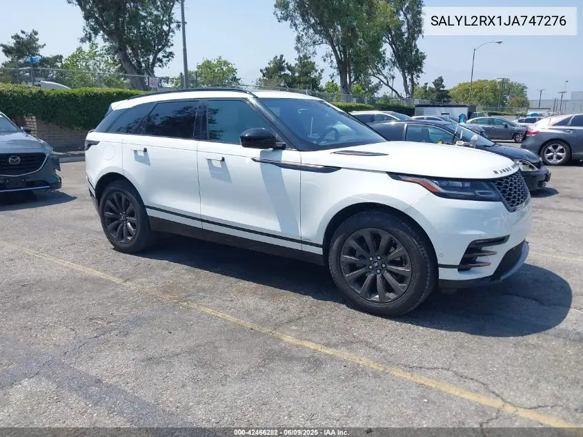 2018 Land Rover Range Rover Velar P250 Se R-Dynamic VIN: SALYL2RX1JA747276 Lot: 42466282