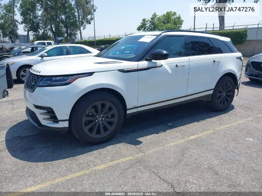 2018 Land Rover Range Rover Velar P250 Se R-Dynamic VIN: SALYL2RX1JA747276 Lot: 42466282