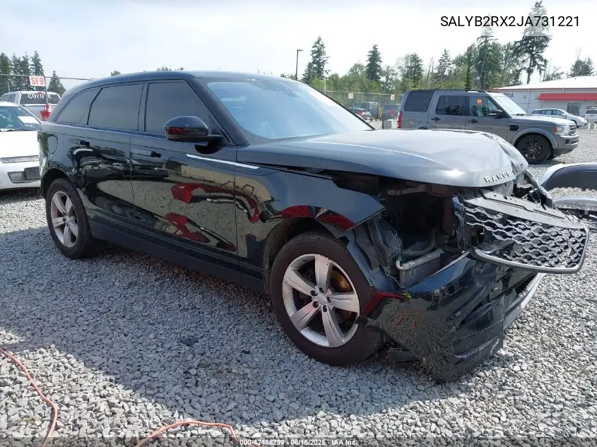 2018 Land Rover Range Rover Velar P250 S VIN: SALYB2RX2JA731221 Lot: 42488299