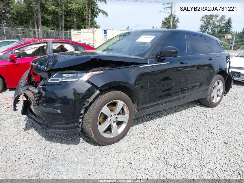 2018 Land Rover Range Rover Velar P250 S VIN: SALYB2RX2JA731221 Lot: 42488299