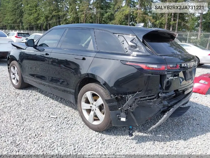 2018 Land Rover Range Rover Velar P250 S VIN: SALYB2RX2JA731221 Lot: 42488299