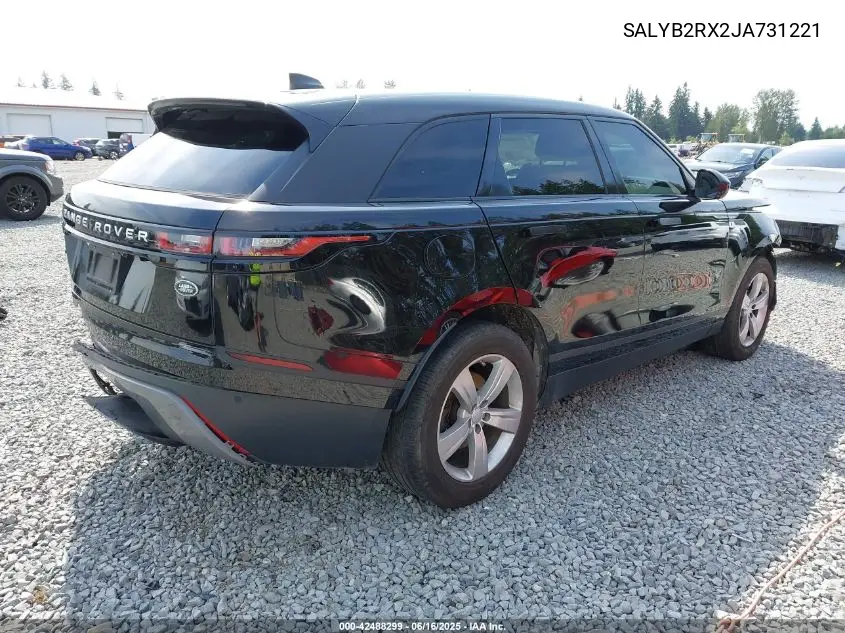 2018 Land Rover Range Rover Velar P250 S VIN: SALYB2RX2JA731221 Lot: 42488299