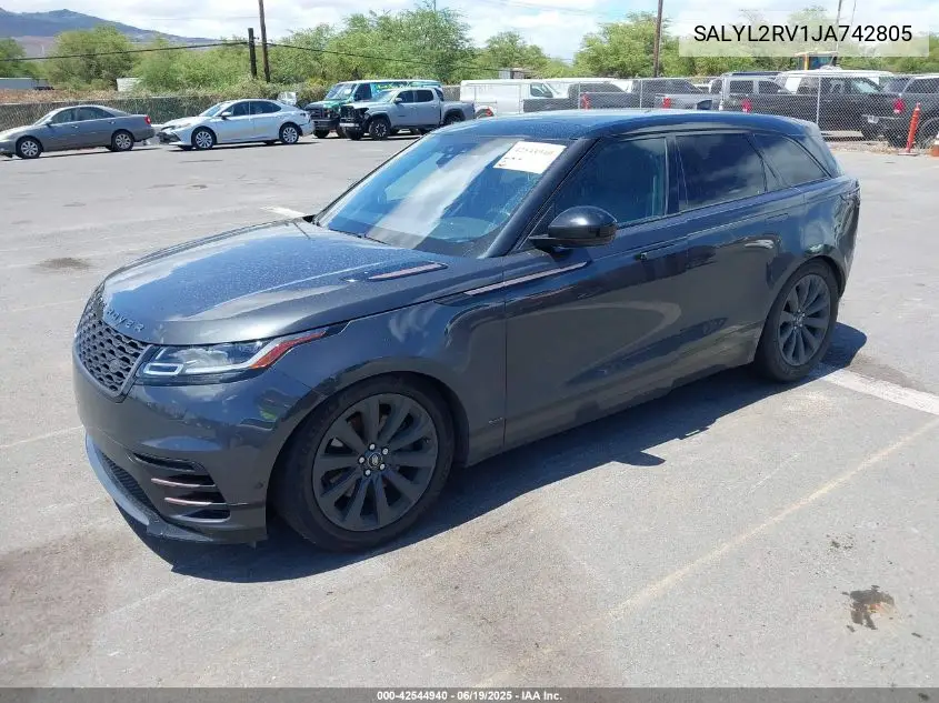 2018 Land Rover Range Rover Velar P380 Se R-Dynamic VIN: SALYL2RV1JA742805 Lot: 42544940