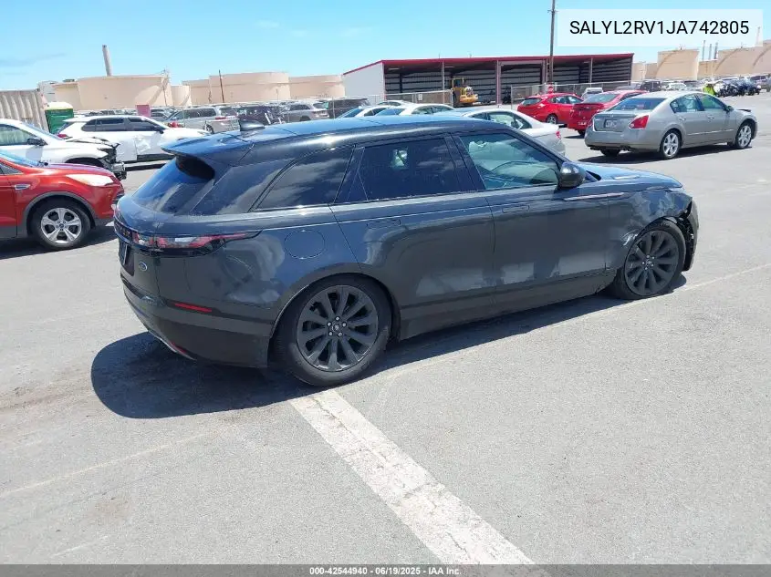 2018 Land Rover Range Rover Velar P380 Se R-Dynamic VIN: SALYL2RV1JA742805 Lot: 42544940