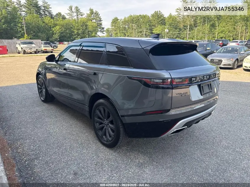 2018 Land Rover Range Rover Velar R-Dynamic Hse/First Ed VIN: SALYM2RV9JA755346 Lot: 42585531