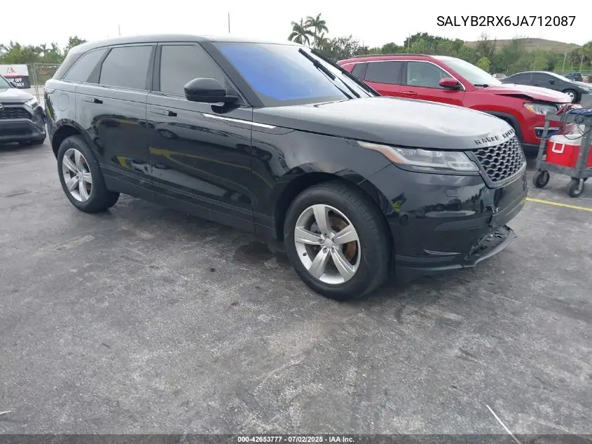 2018 Land Rover Range Rover Velar P250 S VIN: SALYB2RX6JA712087 Lot: 42653777