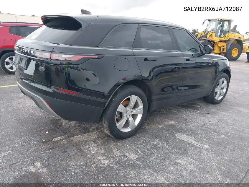 2018 Land Rover Range Rover Velar P250 S VIN: SALYB2RX6JA712087 Lot: 42653777