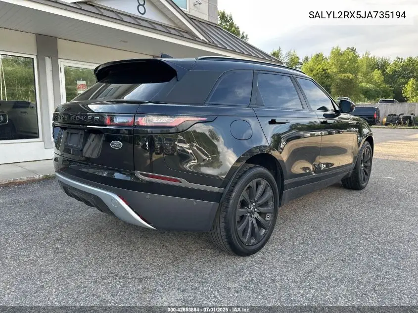 2018 Land Rover Range Rover Velar P250 Se R-Dynamic VIN: SALYL2RX5JA735194 Lot: 42653884