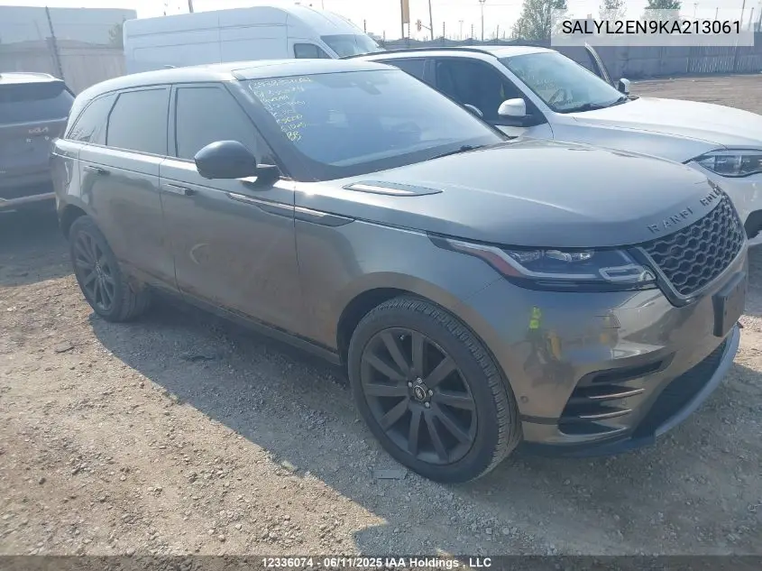 2019 Land Rover Range Rover Velar D180 Se R-Dynamic VIN: SALYL2EN9KA213061 Lot: 12336074