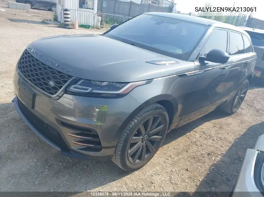2019 Land Rover Range Rover Velar D180 Se R-Dynamic VIN: SALYL2EN9KA213061 Lot: 12336074