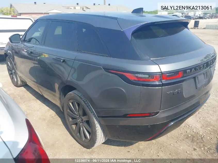 2019 Land Rover Range Rover Velar D180 Se R-Dynamic VIN: SALYL2EN9KA213061 Lot: 12336074