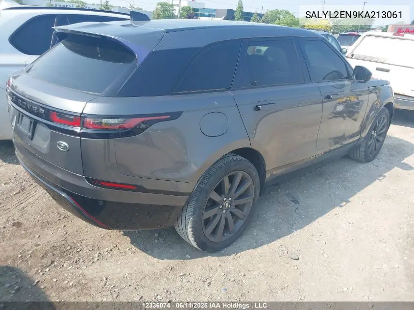 2019 Land Rover Range Rover Velar D180 Se R-Dynamic VIN: SALYL2EN9KA213061 Lot: 12336074