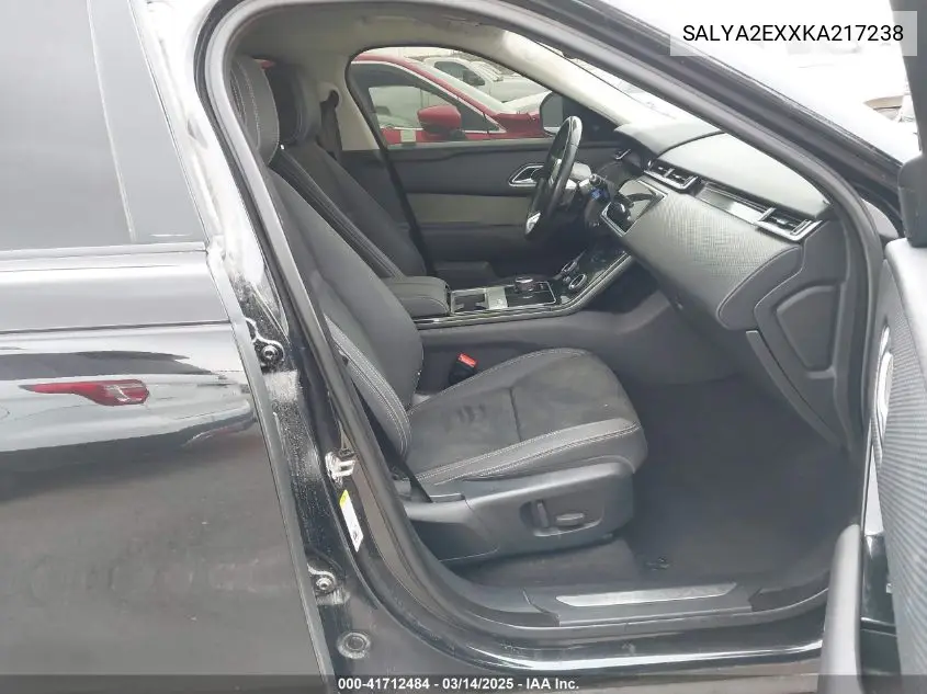 2019 Land Rover Range Rover Velar P250 VIN: SALYA2EXXKA217238 Lot: 41712484