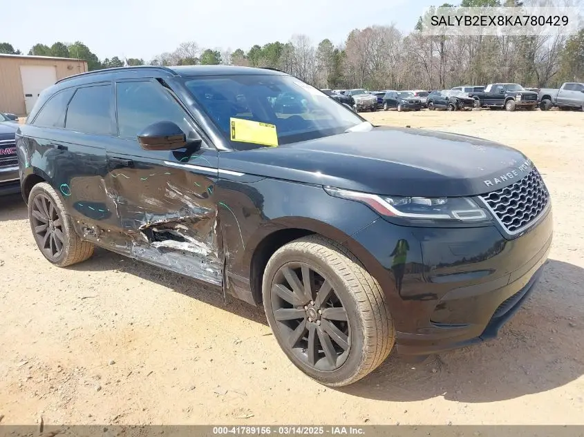 2019 Land Rover Range Rover Velar P250 S VIN: SALYB2EX8KA780429 Lot: 41789156
