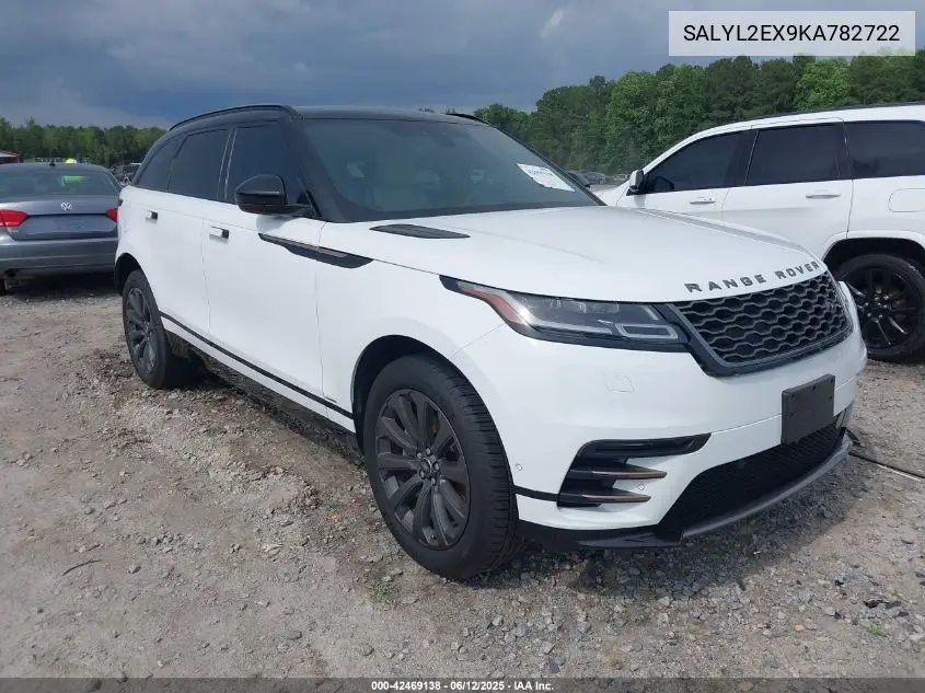 2019 Land Rover Range Rover Velar P250 R-Dynamic Se VIN: SALYL2EX9KA782722 Lot: 42469138