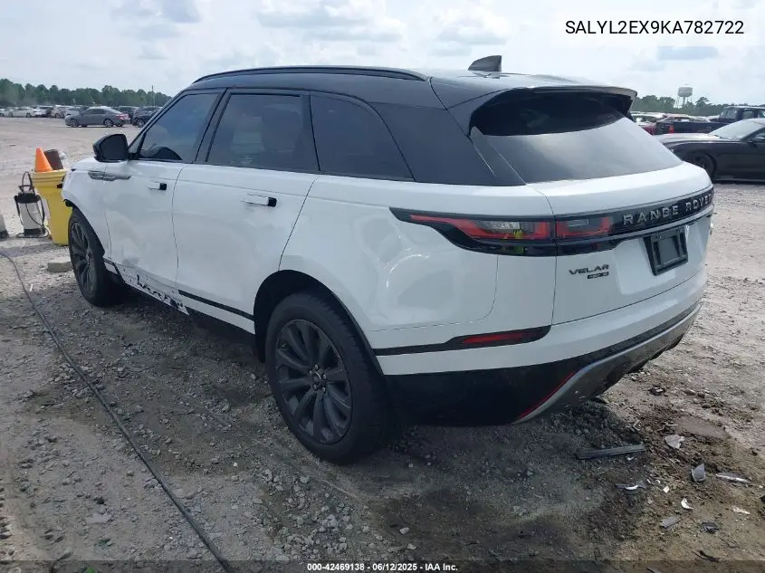 2019 Land Rover Range Rover Velar P250 R-Dynamic Se VIN: SALYL2EX9KA782722 Lot: 42469138